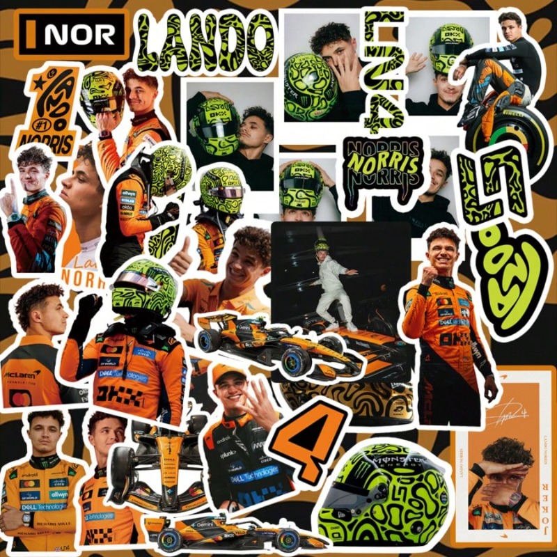 Laptop Accessories Aesthetic - 59PCS Lando Norris racing-themed sticker set–Waterproof