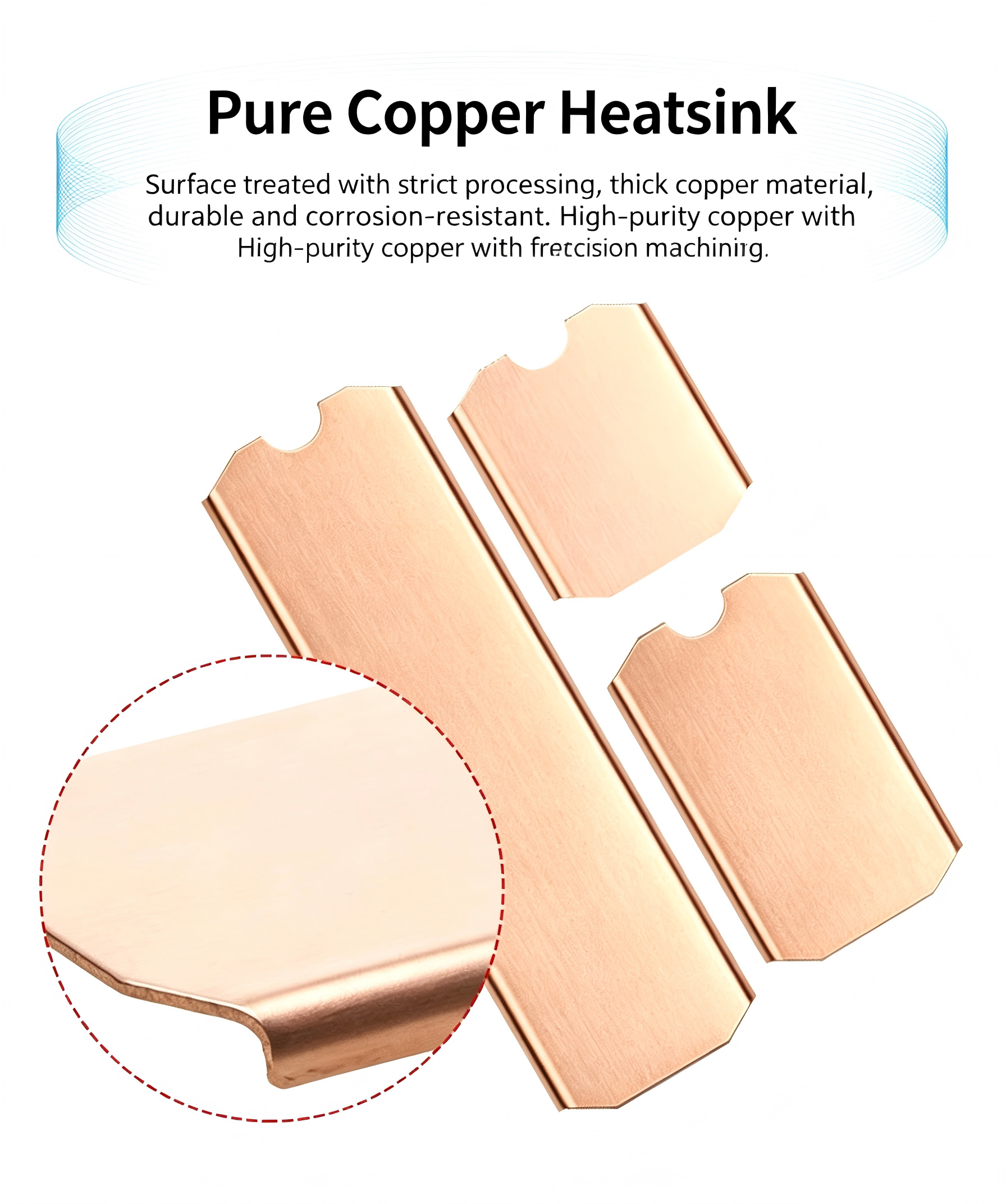 Laptop Accessories Cooling Pad - Copper M.2 NVMe SSD Heatsink Cooler