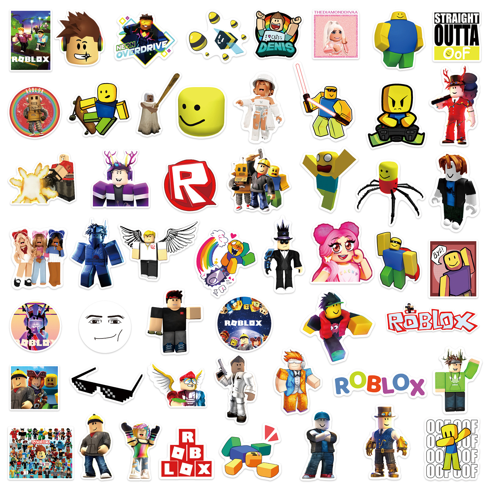 50pcs Roblox Unique Waterproof - Laptop Accessories Aesthetic ulasan dan harga