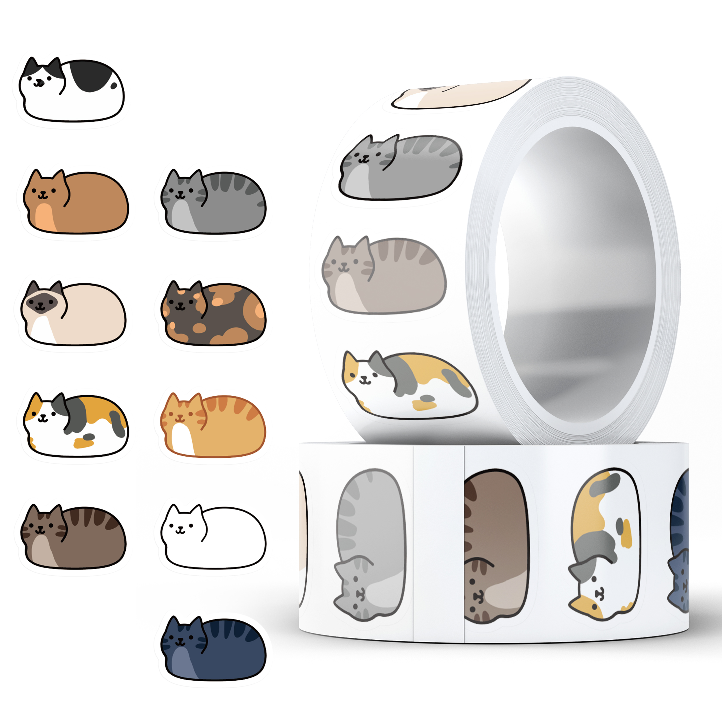 500pcs Cute Cat Sticker Cartoo - Laptop Accessories Aesthetic ulasan dan harga
