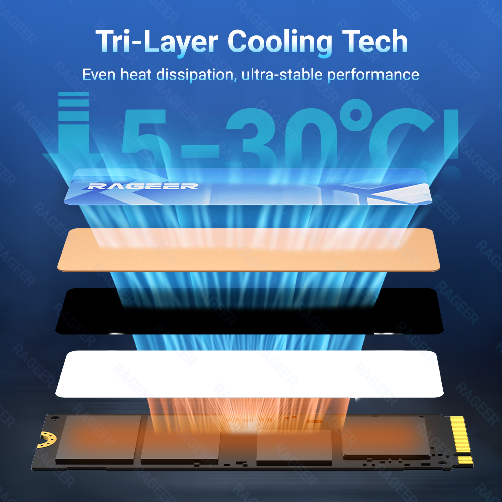 RAGEER M.2 2280 SSD Cooler - G - Laptop Accessories Cooling Pad ulasan dan harga