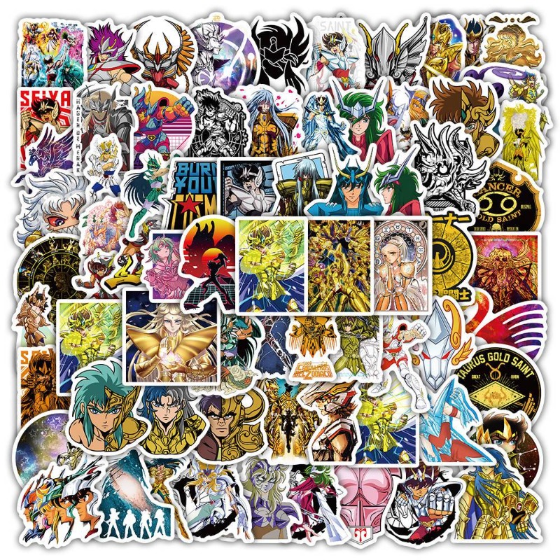 101Pcs Saint Seiya Anime Stick - Laptop Accessories Aesthetic ulasan dan harga