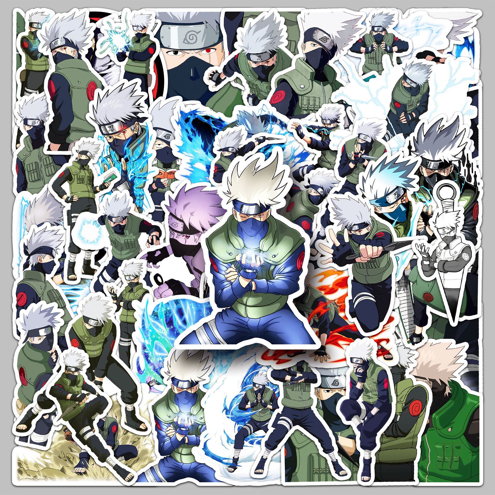 50pcs Anime Naruto Hatake Kaka - Laptop Accessories Computer ulasan dan harga
