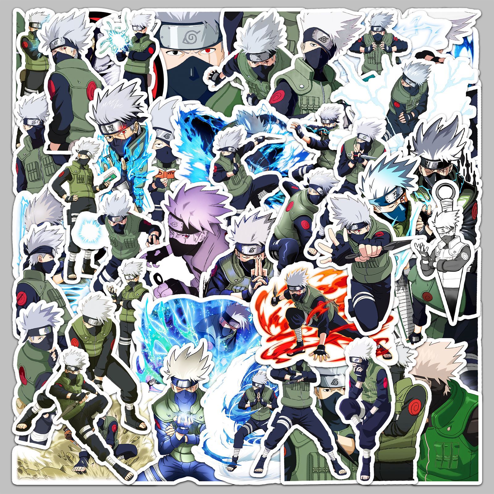 50pcs Anime Naruto Hatake Kaka - Laptop Accessories Computer ulasan dan harga