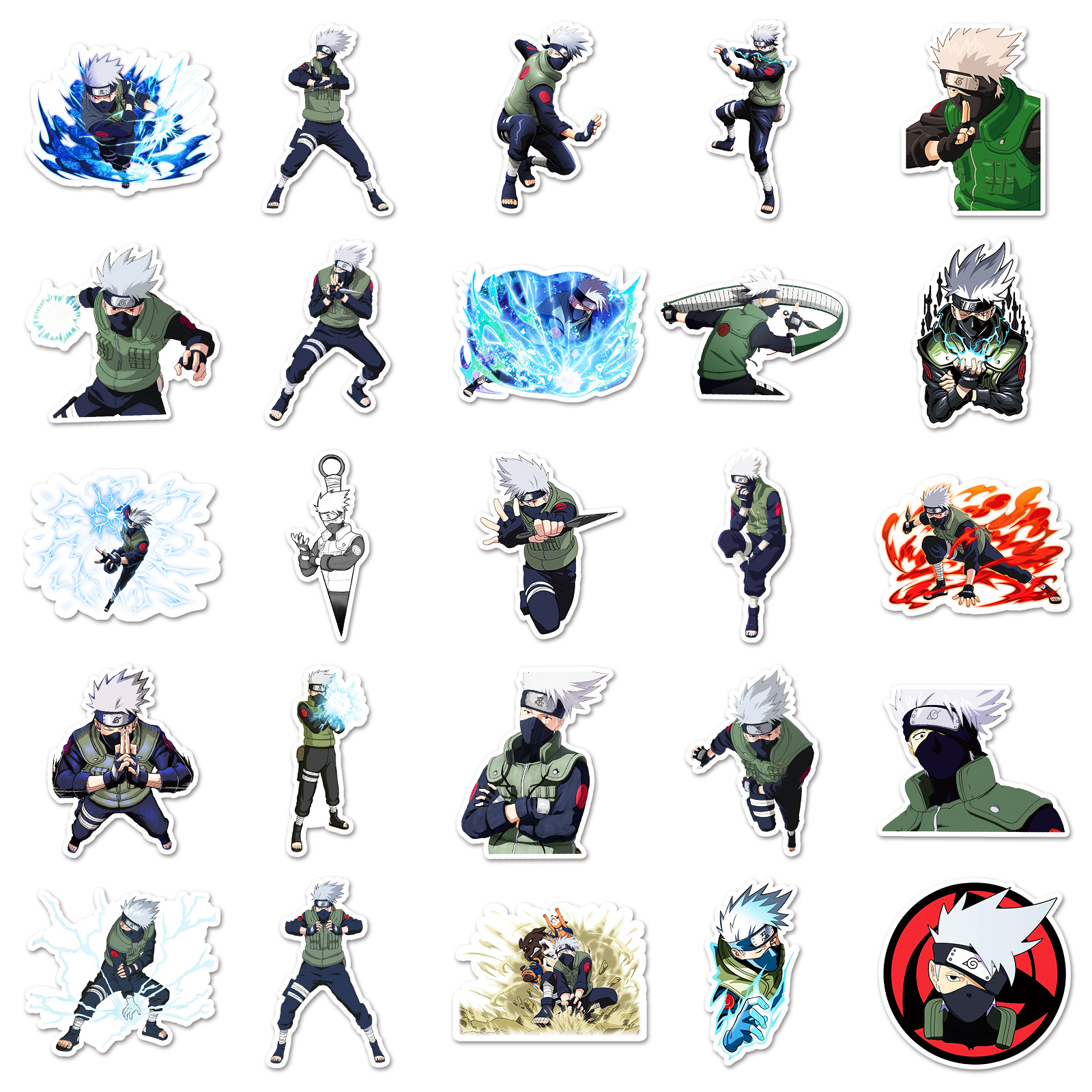 50pcs Anime Naruto Hatake Kaka - Laptop Accessories Computer ulasan dan harga