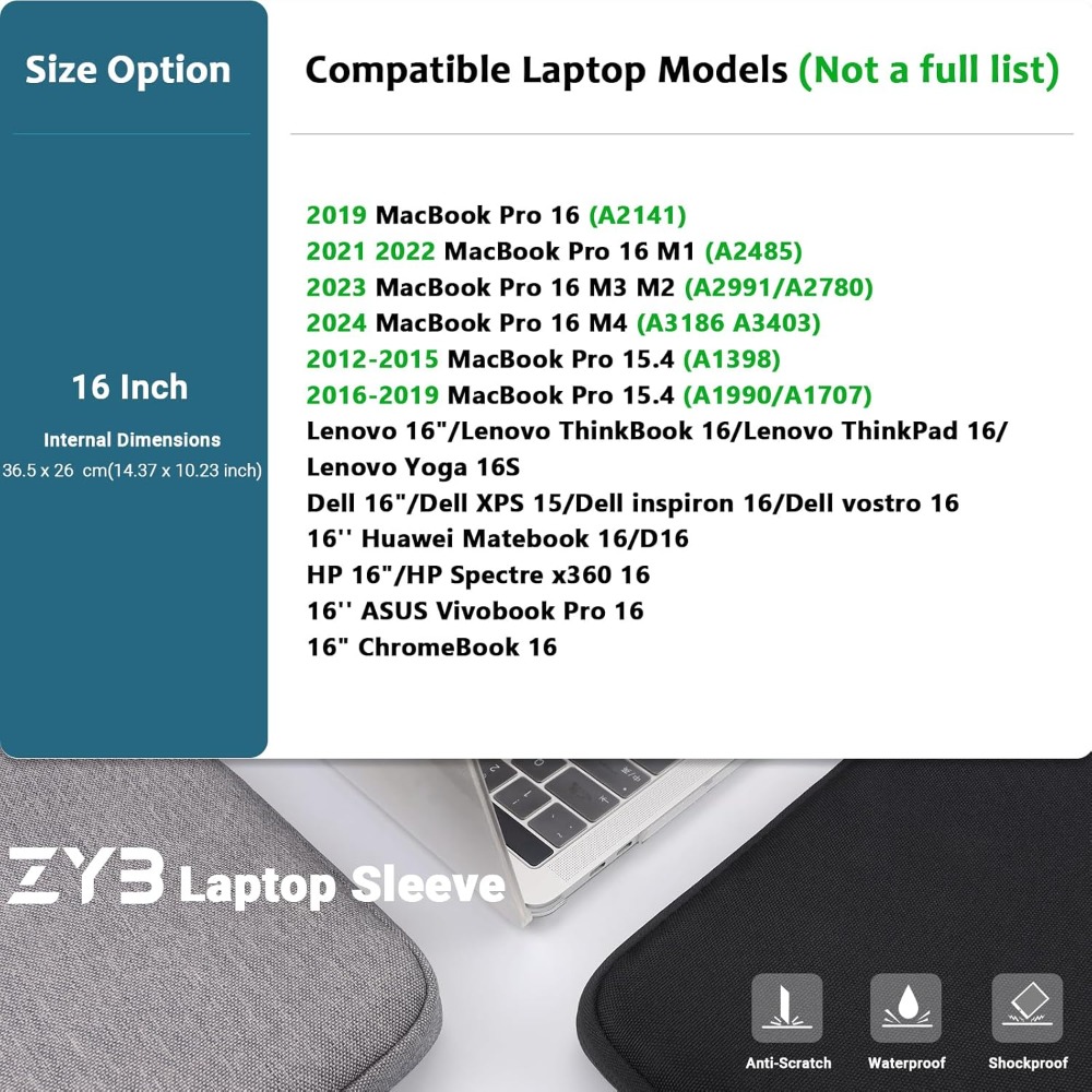16 Inch Laptop Sleeve Waterpro - Laptop Accessories Images ulasan dan harga