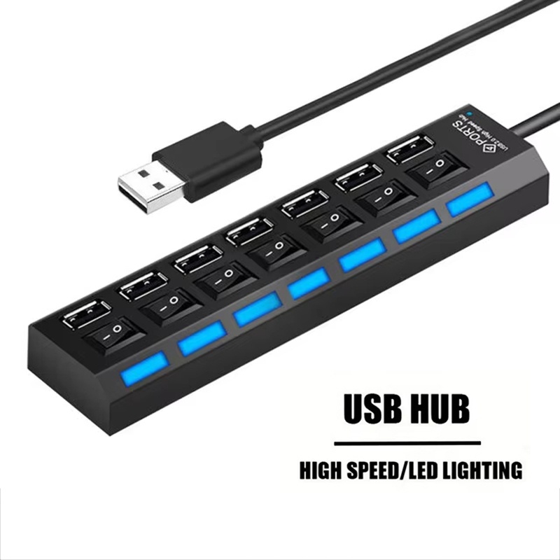 7 Port USB 2.0 Hub Splitter Fo - Laptop Accessories Computer ulasan dan harga