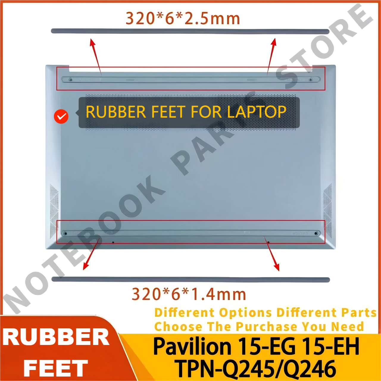 Rubber Feet For HP Pavilion 15 - Laptop Accessories Hp ulasan dan harga