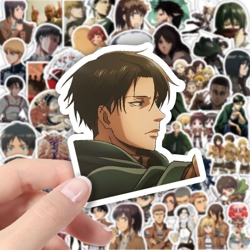 60Pcs Attack on Titan Anime St - Laptop Accessories Aesthetic ulasan dan harga