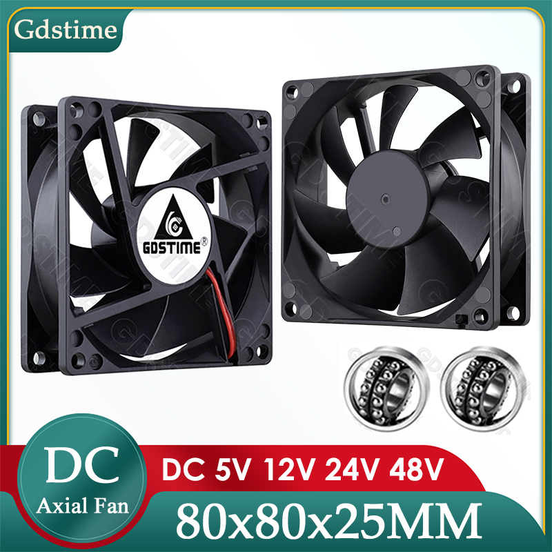 Gdstime DC 5V 12V 24V Fan 80mm - Laptop Accessories Computer ulasan dan harga