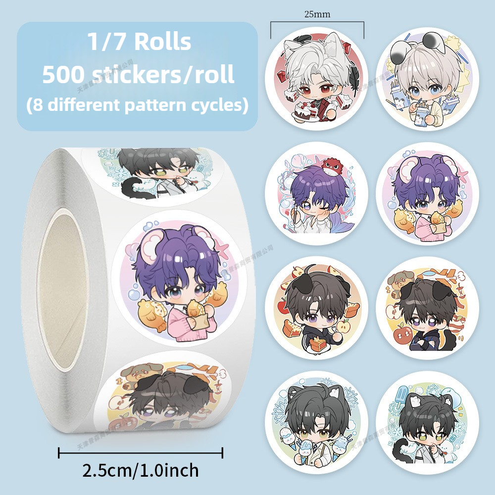 500Pcs Roll Kawaii Cartoon Sti - Laptop Accessories Aesthetic ulasan dan harga