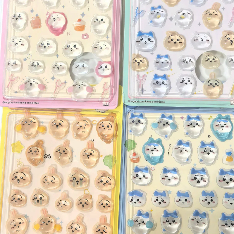 Chiikawa 3D Cute Relief Sticke - Laptop Accessories Aesthetic ulasan dan harga