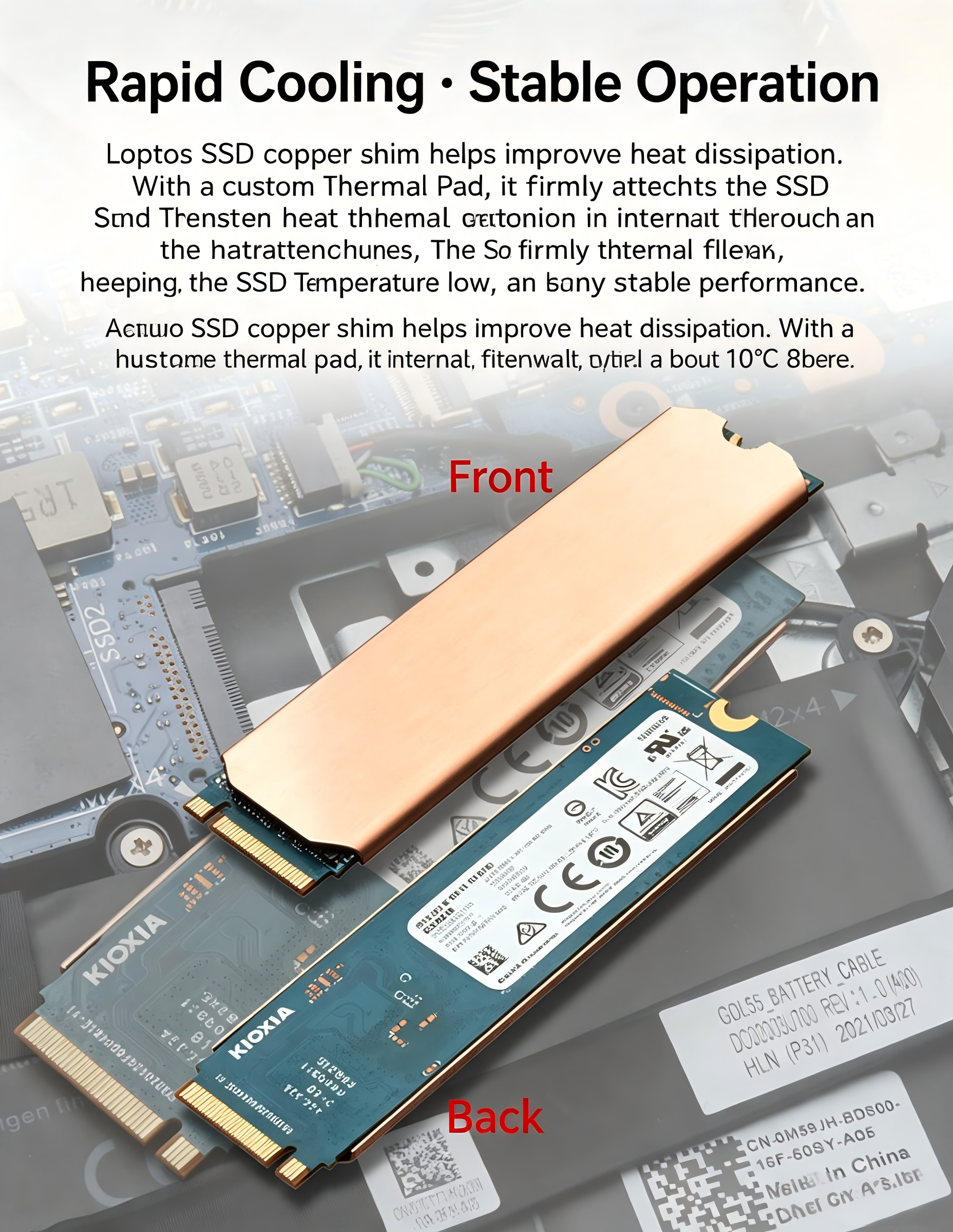 Copper M.2 NVMe SSD Heatsink C - Laptop Accessories Cooling Pad ulasan dan harga