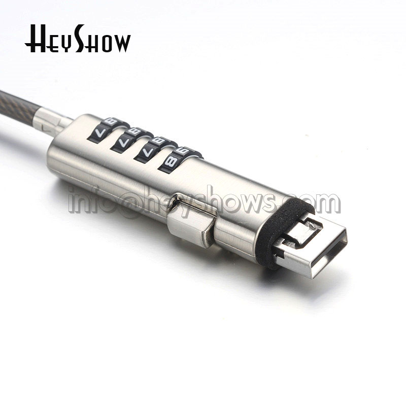 4-Digit Password Protected USB - Laptop Lock Cable ulasan dan harga