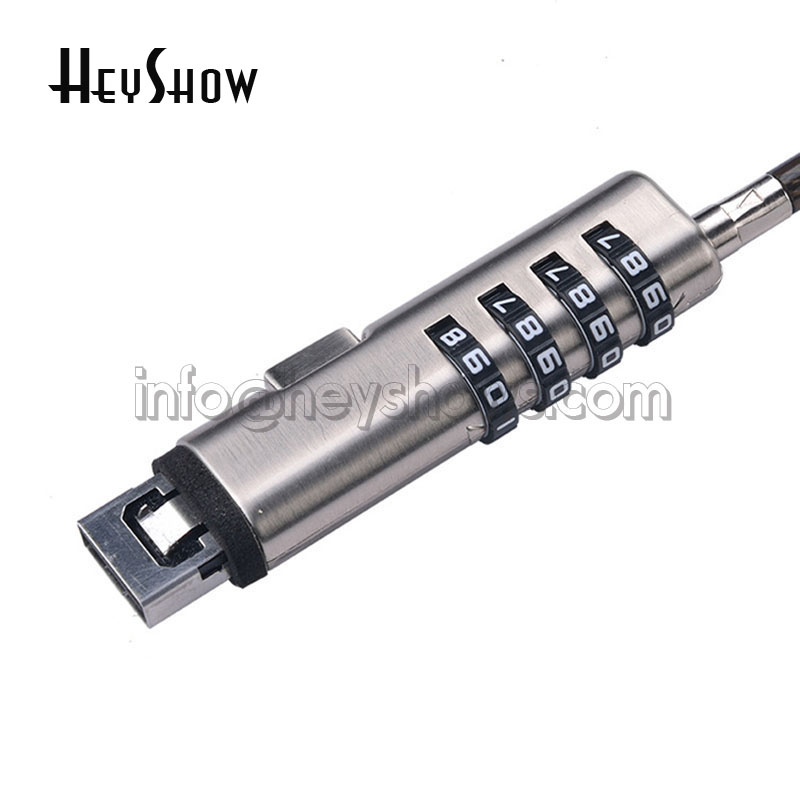 4-Digit Password Protected USB - Laptop Lock Cable ulasan dan harga