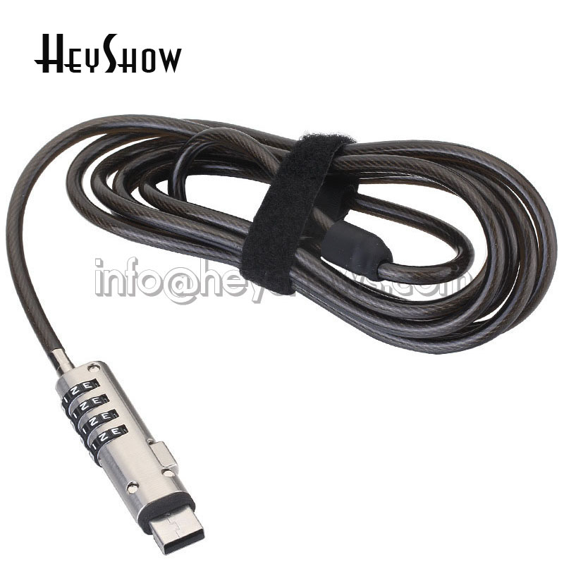 4-Digit Password Protected USB - Laptop Lock Cable ulasan dan harga