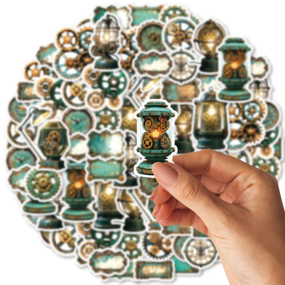 46pcs Gear Heavy Metal Sticker - Laptop Unique Accessories ulasan dan harga
