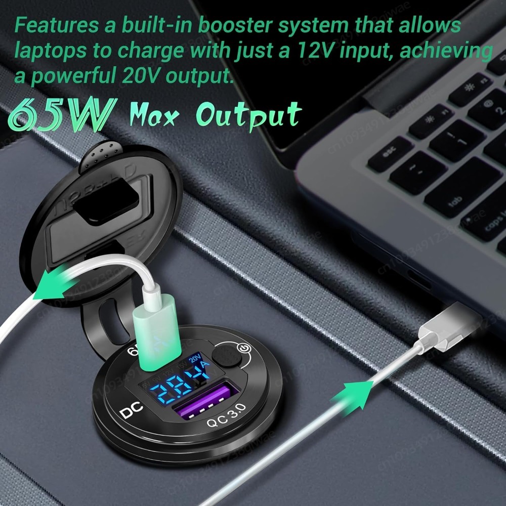 12V USB Outlet Aluminum Laptop - Laptop Lock Cable ulasan dan harga