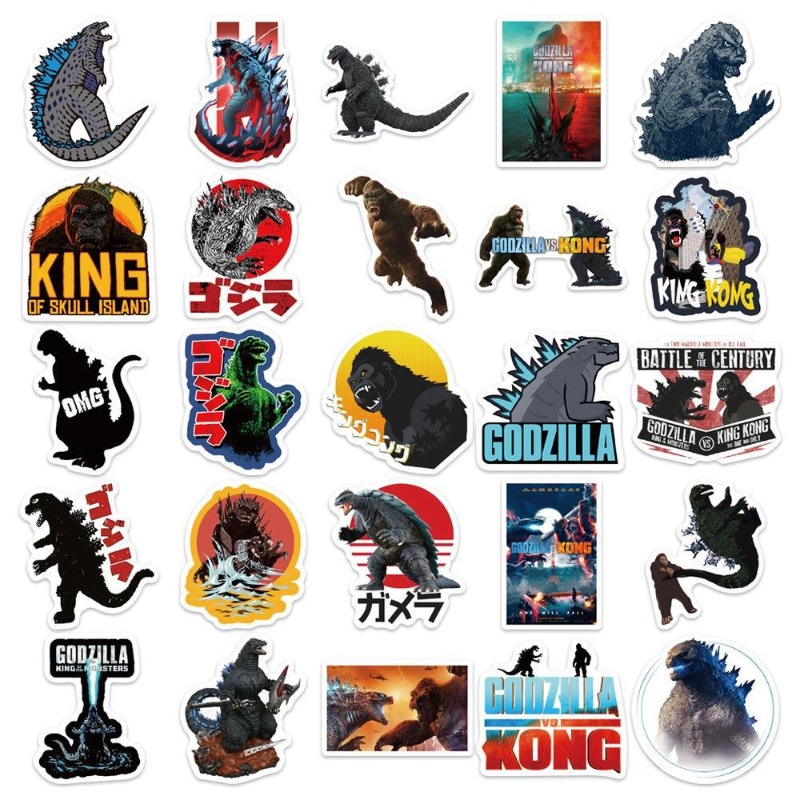 50pcs/set Movies Godzilla Vs.  - Laptop Accessories Aesthetic ulasan dan harga