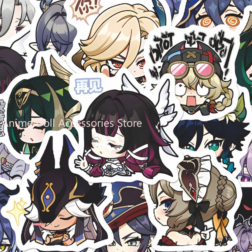 64PCS Genshin Impact Moon Maid - Laptop Accessories Aesthetic ulasan dan harga