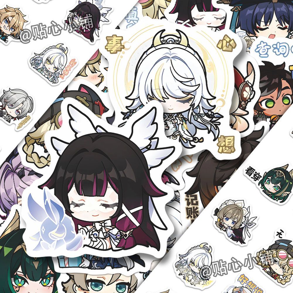 64PCS Genshin Impact Moon Maid - Laptop Accessories Aesthetic ulasan dan harga