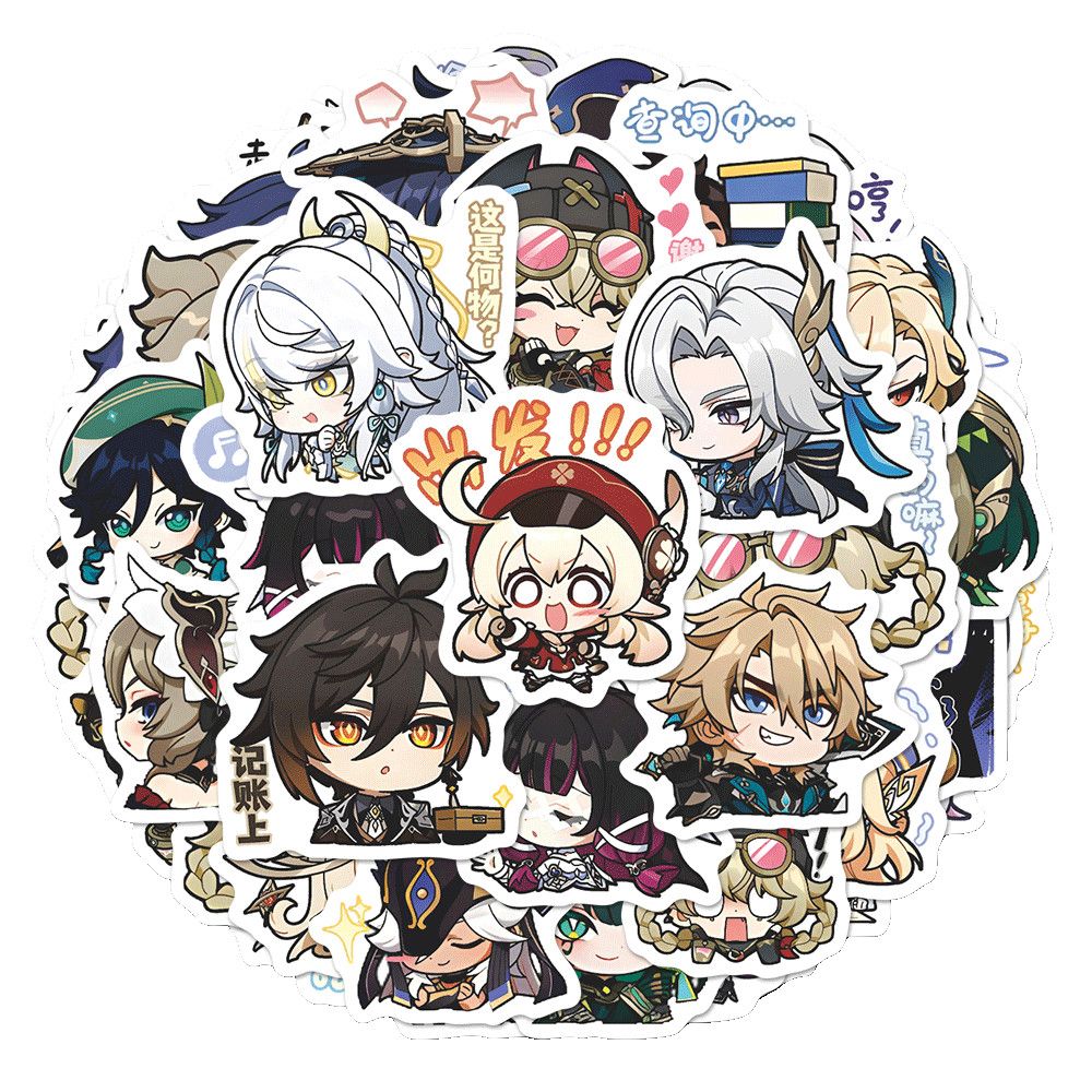 64PCS Genshin Impact Moon Maid - Laptop Accessories Aesthetic ulasan dan harga