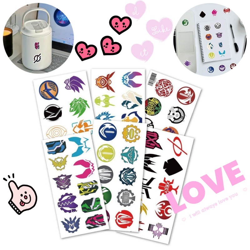 60 Sheets Kamen Rider Logo Sti - Laptop Accessories Aesthetic ulasan dan harga